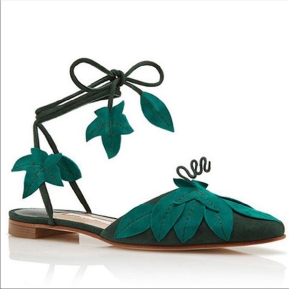 Faire Leaf Lace Up Vine Pixie Mules - Picture 3 of 8